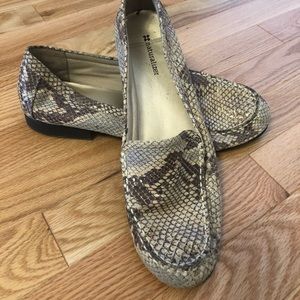 Snakeskin leather loafer